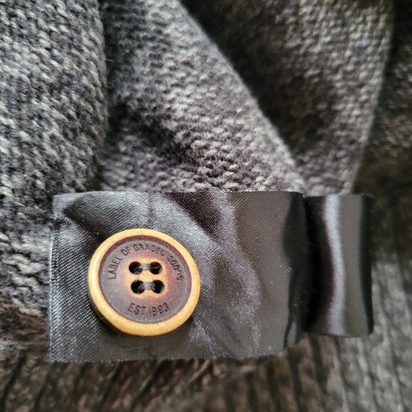 H&M LOGG Men’s L Hooded Knit Sweater, 100% Cotton, Front Pockets, Gray, EUC - Picture 8 of 10